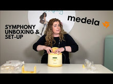 Load and play video in Gallery viewer, Unboxing the Medela Symphony Hospital Grade Breast Pump for first use.