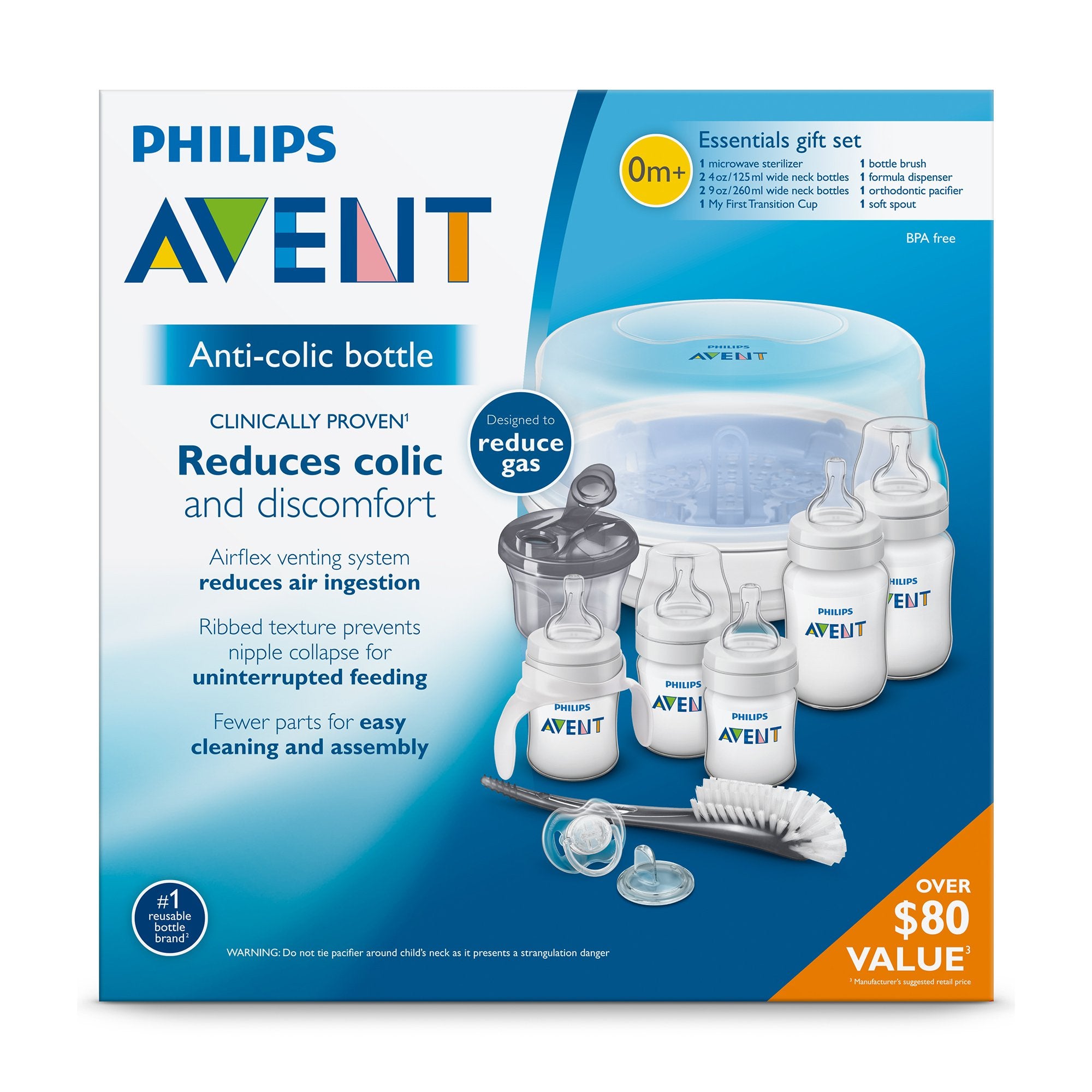 Gift Set Avent Bottle And Steriliser Set Philips AVENT Anti Colic