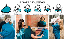 Load image into Gallery viewer, Babyleaf nursing cover - 6 in 1 uses!
